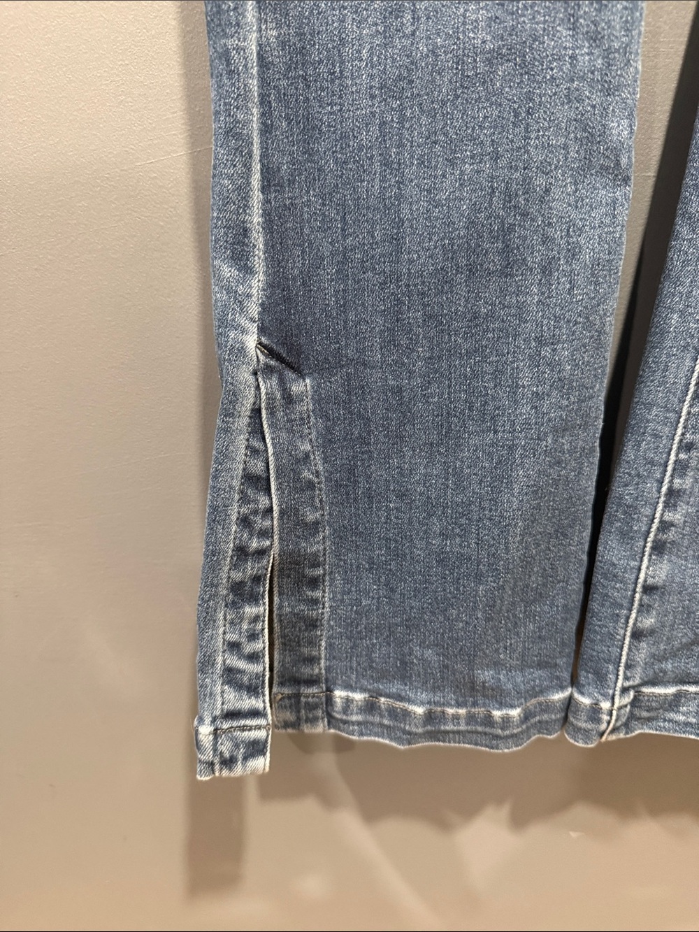 Judy Blue Light Blue Flare Jeans with Front Slit - Picture 3 of 9